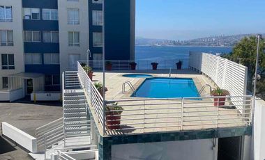SE VENDE  depto a puerta cerrada edifico Borde Bahía Valparaíso sector Caleta el Menbrillo .