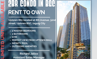 2BR CONDO IN BGC- RENT TO OWN CONDO NEAR UPTOWN MALL & UPCOMING BGC SUBWAY STATION