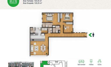 DPTO. DE ESTRENO EN LA MEJOR ZONA DE CHACARILLA 120m2 - 3 DORM. + ESTAC. – SAN BORJA   – NO PAGA ALCABALA