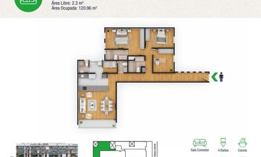 DEPARTAMENTO CHACARILLA   – 121M2 – 4 DORM. + BALCÓN – + ESTAC. – SAN BORJA   – NO PAGA ALCABALA
