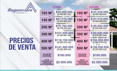 LOTE EN PARCELACION CAMPESTRE BUGANVILES