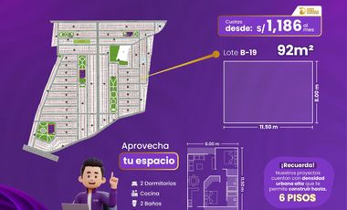 Urbanización Residencial CIUDAD DORADA LOTES EN HUARAL. PROYECTO EN PREVENTA con Título de Propiedad Independizado. INMOBILIARIA GRUPO CALDEXA