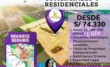 Urbanización Residencial CIUDAD DORADA LOTES EN HUARAL. PROYECTO EN PREVENTA con Título de Propiedad Independizado. INMOBILIARIA GRUPO CALDEXA