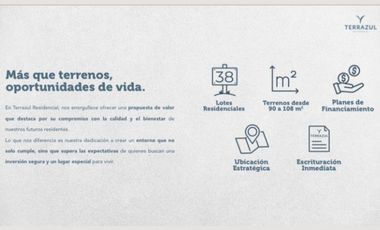 TERRENOS EN VENTA TERRAZUL