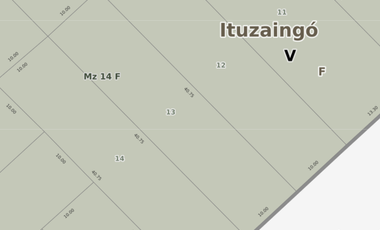 Venta Terreno 407m2 Ituzaingo Norte