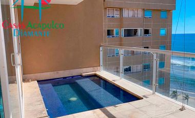 Vive el lujo frente al mar: departamento renovado con acceso directo a la playa en Playa Diamante