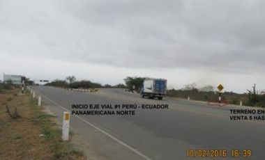 Terreno en Tumbes de 50,000 m2 Costado de Panamericana Norte – Cerca la Frontera