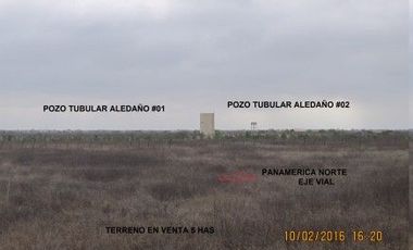 Terreno en Tumbes de 48,876 m2 a 18 minutos de Ciudad de Tumbes – Panam. Norte km 1286