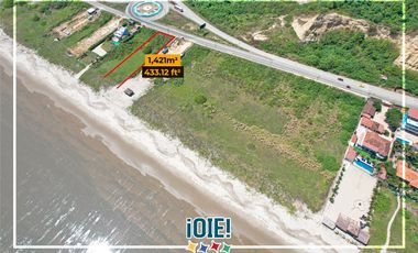 En venta: Lote frente al mar en Canoa, Manabi