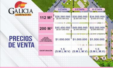 LOTE EN PARCELACION GALICIA CAMPESTRE