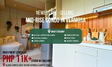 Studio Unit Pre Selling Along Daang Hari Imus Cavite Vermosa Air BnB  Ready