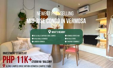 Studio Unit Pre Selling Along Daang Hari Imus Cavite Vermosa Air BnB  Ready