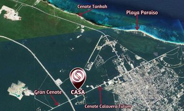 Casa con jardín y alberca privada, en venta, Avenida Coba, Tulum
