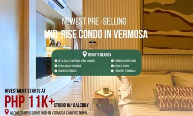 Studio Unit Pre Selling Along Daang Hari Imus Cavite Vermosa Air BnB  Ready