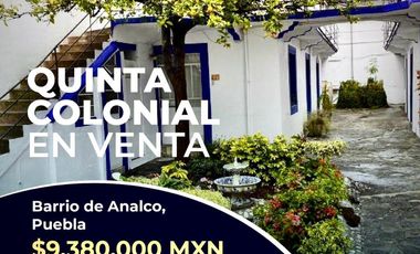 CASONA EN VENTA UBICADA EN EL BARRIO DE ANALCO EN PUEBLA