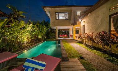 2-Story Minimalist Villa with Pool in Serene Ubud Bali for Rent Yearly