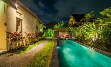 2-Story Minimalist Villa with Pool in Serene Ubud Bali for Rent Yearly