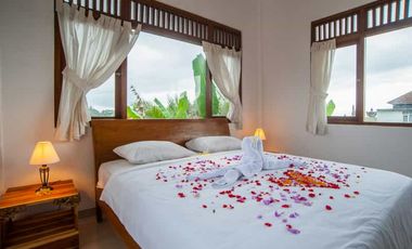2-Story Minimalist Villa with Pool in Serene Ubud Bali for Rent Yearly