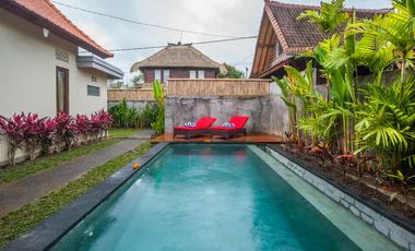 2-Story Minimalist Villa with Pool in Serene Ubud Bali for Rent Yearly