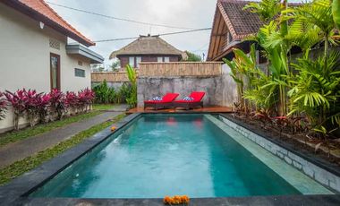 2-Story Minimalist Villa with Pool in Serene Ubud Bali for Rent Yearly