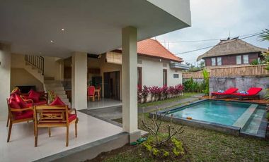 2-Story Minimalist Villa with Pool in Serene Ubud Bali for Rent Yearly