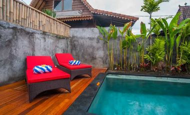 2-Story Minimalist Villa with Pool in Serene Ubud Bali for Rent Yearly