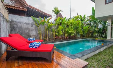2-Story Minimalist Villa with Pool in Serene Ubud Bali for Rent Yearly