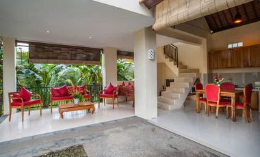 2-Story Minimalist Villa with Pool in Serene Ubud Bali for Rent Yearly