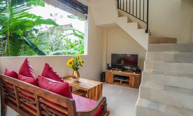 2-Story Minimalist Villa with Pool in Serene Ubud Bali for Rent Yearly