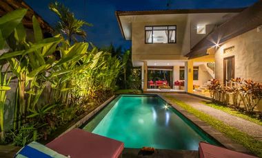 2-Story Minimalist Villa with Pool in Serene Ubud Bali for Rent Yearly