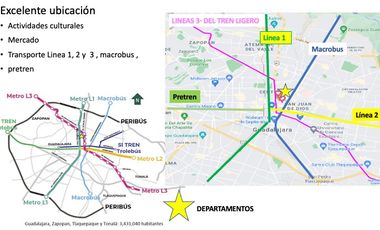 Hermoso departamento en Renta en centro de Guadalajara