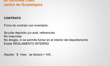 RECAMARA EN CASA INGRESO INDEPENDIENTE   Renta en centro de Guadalajara