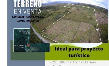 VENDO 2 HECTÁREAS DE TERRENO EN SECTOR TURÍSTICO FÁTIMA, PUYO, PASTAZA