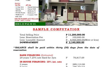 Single Attached House & Lot For Sale In Grand ParkPlace Imus Cavite