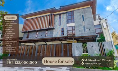 For Sale: Modern Brand New Fully Furnished House with Pool at Multinational Village Paranaque