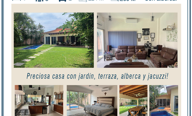 Disfruta a tu familia en esta preciosa casa en Cuernavaca! 3 recs, terraza y alberca privada. Simplemente lo mejor!
