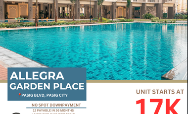 Ready for occupancy 1 Bedroom unit in Pasig city, Allegra Garden Place