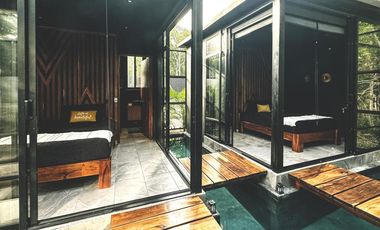 Casa con Cenote Privado y Alberca privada de 2 Recamaras