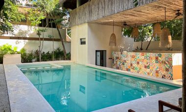 Penthouse con alberca privada, en venta, Aldea Zamá, Tulum.