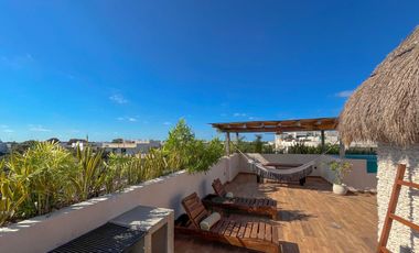 Penthouse con alberca privada, en venta, Aldea Zamá, Tulum.