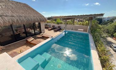 Penthouse con alberca privada, en venta, Aldea Zamá, Tulum.