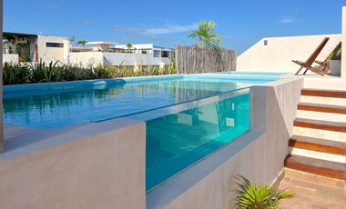 Penthouse con alberca privada, en venta, Aldea Zamá, Tulum.