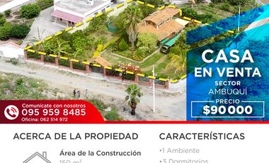 CASA CAMPESTRE DE VENTA EN AMBUQUÍ