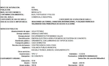Terreno bodega comercial en venta todo o en partes parque industrial ciudad obregón sonora