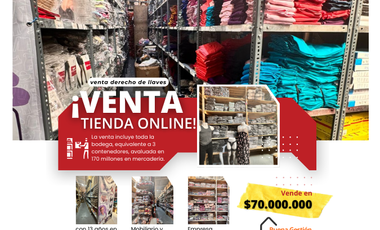 VENTA DERECHO DE LLAVES TIENDA DE ROPA INTERIOR ONLINE