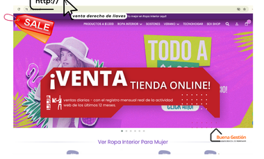 VENTA DERECHO DE LLAVES TIENDA DE ROPA INTERIOR ONLINE