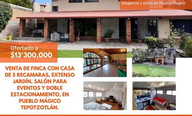 VENTA FINCA CON CASA 3 RECAMRAS SALON Y JARDIN DE EVENTOS