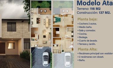 CASA EN VENTA MDO ATALAYA EN RESIDENCIAL ALMENA AL NORTE DE AGS