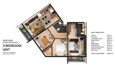 1bedroom Condominium for sale in lapu lapu city Cebu , Turn over 2026