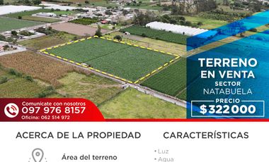 LOTE DE TERRENO DE VENTA EN NATABUELA